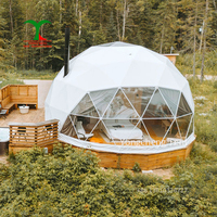 Tente dôme géodésique en PVC transparent de luxe 6m pour jardin hôtel Igloo Glamping House
