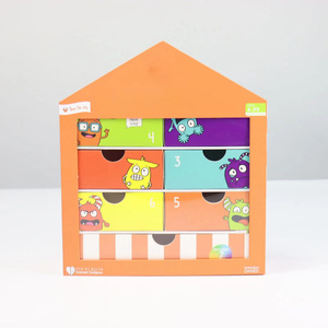 Boîte personnalisée unique en forme <span class=keywords><strong>de</strong></span> <span class=keywords><strong>maison</strong></span> avec <span class=keywords><strong>calendrier</strong></span> <span class=keywords><strong>de</strong></span> <span class=keywords><strong>l</strong></span>'<span class=keywords><strong>avent</strong></span> Tiroir cadeau en papier au design gaufré pour Noë<span class=keywords><strong>l</strong></span> Boîte surprise aveugle pour Halloween - Product Image 6