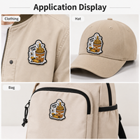 Badge personnalisé en PVC 3D avec motif de frites de dessin animé, à fixation auto-agrippante, pour sacs et vêtements