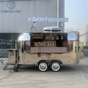 Chariot de vente mobile en acier inoxydable, camion à café, remorque alimentaire pour barbecue à vendre - Product Image 2