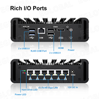 EGLOBAL Router Firewall PfSense de 12.ª Generación J6412, 6LAN I226V, LAN de 2.5G, Mini PC Industrial Barebone DDR4, Nuevo, Compatible con VPN de 4-6 Sesiones