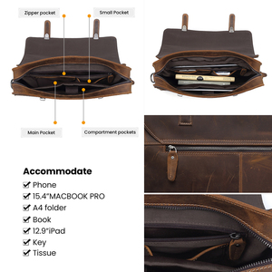Sac <span class=keywords><strong>pour</strong></span> <span class=keywords><strong>ordinateur</strong></span> portable <span class=keywords><strong>pour</strong></span> hommes d'affaires, sac à bandoulière en <span class=keywords><strong>cuir</strong></span> véritable <span class=keywords><strong>pour</strong></span> <span class=keywords><strong>ordinateur</strong></span> de bureau, sac <span class=keywords><strong>pour</strong></span> hommes, sac à main, mallette en <span class=keywords><strong>cuir</strong></span> Crazy Horse - Product Image 4