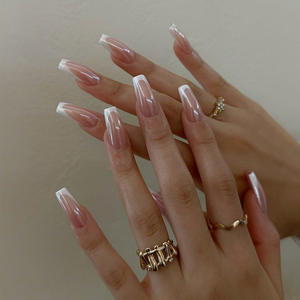 Foreign Trade Hot-Selling Wearable Wholesale Cross-Border Popular Tips Finished 24 Pieces Detachable Finger <b>Nail</b> Stickers - Product Image 2