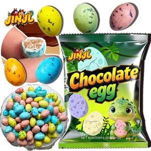 Fabricante Chino Vende al por Mayor Bolas de Chocolate en Envases de Huevo de Dinosaurio, Bocadillos Halal para Niños - Product Image 1