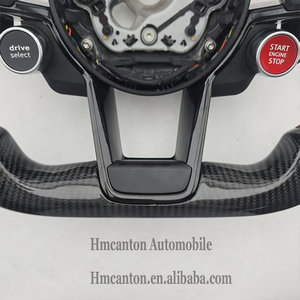 Accesorios Interiores para Automóviles en Oferta, Volante de Cuero con Fibra de Carbono y Botón de Encendido, Compatible con Audi R8 - Product Image 5