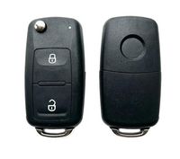 202AD 2B coque de clé de voiture à distance pour les modèles VW Volkswagen Compatible Bora Golf 4/5/6 Polo Bora Touran clé pliante vierge à 2 boutons