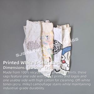 Trapos de Algodón de Alta Calidad, Blancos, Impresos, para Limpieza Industrial, Trapos de Camiseta para Taller, Trapos para Limpieza - Product Image 2
