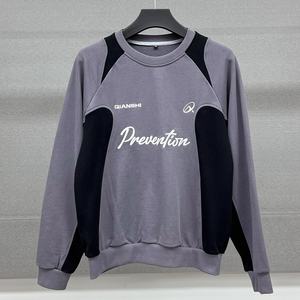 Sudadera con Capucha Personalizada con Hombros Caídos, Sudadera de Algodón Grueso Bordada para Hombre, Sudadera de Cuello Redondo Extra Grande - Product Image 1