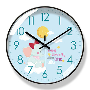 12-Inch Màu Xanh Đẹp <span class=keywords><strong>Hedgehog</strong></span> Đồ Họa Trang Trí Nội Thất Thạch Anh Đồng Hồ Treo Tường Thời Trang Im Lặng Nhựa & Thủy Tinh Cơ Thể Đồng Hồ Cho Trang Trí Nội Thất - Product Image 4