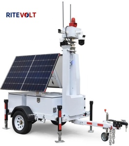 Remorque de télévision en circuit fermé alimentée par l'énergie solaire <span class=keywords><strong>avec</strong></span> caméra PTZ de sécurité, résistante au vent et à la pluie, pour une <span class=keywords><strong>surveillance</strong></span> sécurisée. - Product Image 2