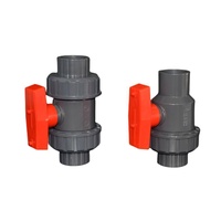 Vanne à boisseau sphérique manuelle Pntek en PVC 3 voies pour l'eau 1/2 po, avec joint torique UPVC, personnalisable OEM