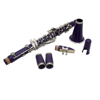 High Quality G Contrabass Clarinet Red Ebonite Body Bb Flat 17 Keys with Case and Shoulder Straps