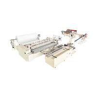 Línea de Producción de Papel Higiénico Totalmente Automática con Motor, Máquina para Enrollar Papel, Máquina Cortadora de Papel, Embalaje Manual en Bolsas
