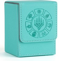 Boîte de jeu de cartes à collectionner personnalisée en cuir pour MTG boîte de cartes de jeu en cuir