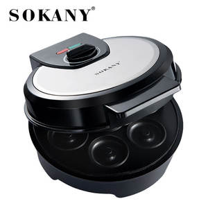 Machine à beignets électrique Sokany à 7 trous, chauffage double face, couvercle en acier inoxydable, pour gâteaux et tartes aux œufs - Product Image 5