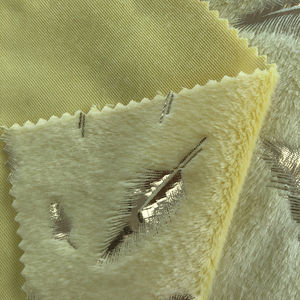 Meilleure vente 100% Polyester feuille impression or bronzé Minky Velboa tissu pour couverture - Product Image 4