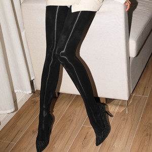 महिलाओं के लिए चमकदार पेंटीहोज ऊनी कमर को मोटा करने के लिए शीयर चड्डी तेल शिमर चड्डी अल्ट्रा सिल्की जोड़ें - Product Image 2