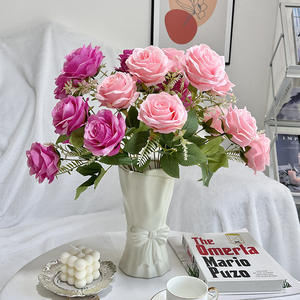 Bouquets de roses simulés avec <span class=keywords><strong>neuf</strong></span> roses de pierres précieuses par bouquet pour la décoration des jeunes mariés - Product Image 3