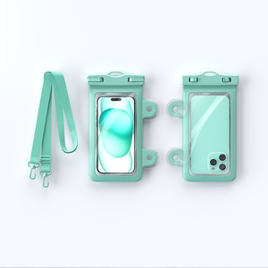 Pratique mains libres avec ventouse <span class=keywords><strong>pochette</strong></span> de <span class=keywords><strong>téléphone</strong></span> étanche double lanière stable parfaite <span class=keywords><strong>pour</strong></span> la douche, le bain et les parcs aquatiques - Product Image 2