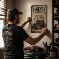 Plaque Métallique Personnalisée pour Parking, Affiche Vintage de Voiture, Plaque Rétro, Logo de Marque de Carburant, Plaque en Métal, Panneau Rétro en Fer pour Maison ou Chambre