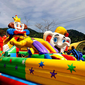 Château gonflable commercial de glissière de château sautant de videur avec le château plein d'entrain extérieur de glissière d'eau de maison de rebond de glissière - Product Image 1