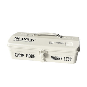 Boîte à outils portable en acier pour <span class=keywords><strong>camping</strong></span> en plein air, organisateur d'accessoires en métal avec poignée de transport et <span class=keywords><strong>loquet</strong></span> pour le <span class=keywords><strong>camping</strong></span> - Product Image 6