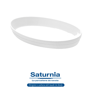 จานอบทรงรี Saturnia สีขาว ขนาด 22 × 14 × 5 ซม. - Product Image 4