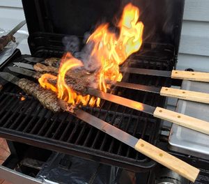 Juego de Utensilios para Asar de Acero Inoxidable, Herramientas para Parrilla, Brochetas para Barbacoa - Product Image 2