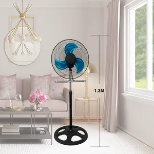 Industrial Indoor Cooling Iron Metal Blades 220V Electric 16 Inch 3 In 1 Stand Fan