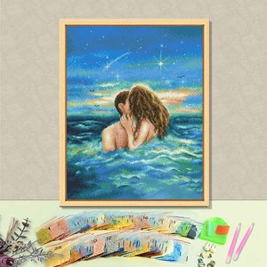 Gran Oferta: Kit DIY de Pintura de Diamantes con Patrón Personalizado para Decoración de Sala de Estar, con Diamantes de Cobertura Total - Product Image 1