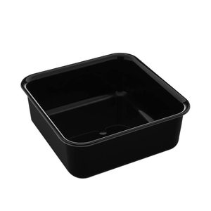 Vassoio Quadrato da Banco 22x22 Cm Nero con Bordo Arrotondato, Vassoio Espositivo per Conservazione - Product Image 1