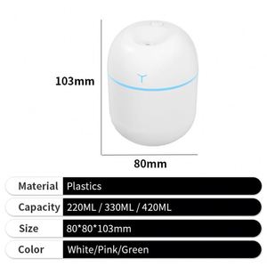 Mini humidificateur d'air portable rechargeable par USB blanc pour le bureau - Product Image 4