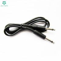 Kabel Audio Mono 6.35MM Custom 1/4 inci TS Male ke RCA Male Stereo Jack, Kabel Jack Mono 6.35MM ke RCA