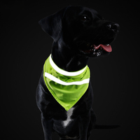Bandana triangulaire fluorescente pour animaux de compagnie, réfléchissante, personnalisée, bandana triangulaire pour chien