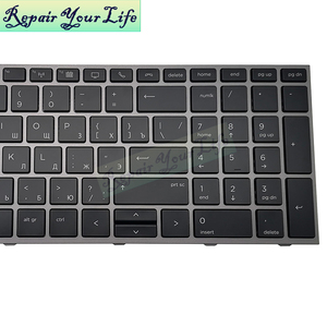 Tout nouveau clavier d'ordinateur portable rétro-éclairé russe RU pour HP <span class=keywords><strong>ZBOOK</strong></span> 15 <span class=keywords><strong>G5</strong></span> 15 G6 <span class=keywords><strong>17</strong></span> <span class=keywords><strong>G5</strong></span> <span class=keywords><strong>17</strong></span> G6 L12765-251 avec cadre argenté et point de suivi - Product Image 4