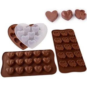 새로운 디자인 사랑 모양의 초콜릿 케이크 베이킹 몰드 얼음 격자 크리스탈 실리콘 몰드