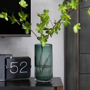 <span class=keywords><strong>Vase</strong></span> européen créatif <span class=keywords><strong>vert</strong></span> à rayures verticales en <span class=keywords><strong>verre</strong></span>, arrangeur moderne de fleurs fraîches pour mariage, <span class=keywords><strong>bouteille</strong></span> de vie transparente - Product Image 3