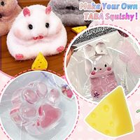 Taba Squishy Making Kit Mini Cat Paw Taba Squishy Toys Mochi Squishy Toys Making Kit Soft Silicone Rubber Liquid Water Pinch Gel