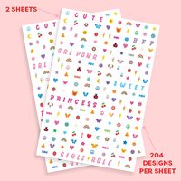 Mode PVC époxy autocollant 3D amovible pour les filles bricolage gemme ongles et boucle d'oreille décoration personnalisable