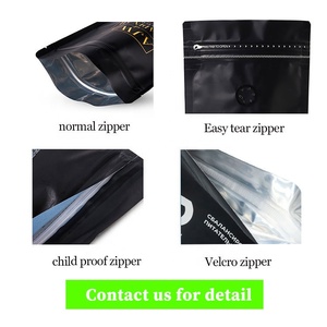 Sachet personnalisé imprimé à huit soudures latérales en plastique composite pour emballage alimentaire, sac à café à fond plat avec fermeture éclair à <span class=keywords><strong>d</strong></span>échirement facile - Product Image 4