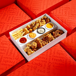 Boîtes d'emballage pour frites et poulet frit à emporter en gros, boîtes alimentaires personnalisées avec logo imprimé, jetables, pour la restauration rapide - Product Image 4