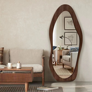 Venta al por mayor personalizado irrompible grande Vintage decoración del hogar marrón de madera grande de longitud completa espejo de pared largo - Product Image 2