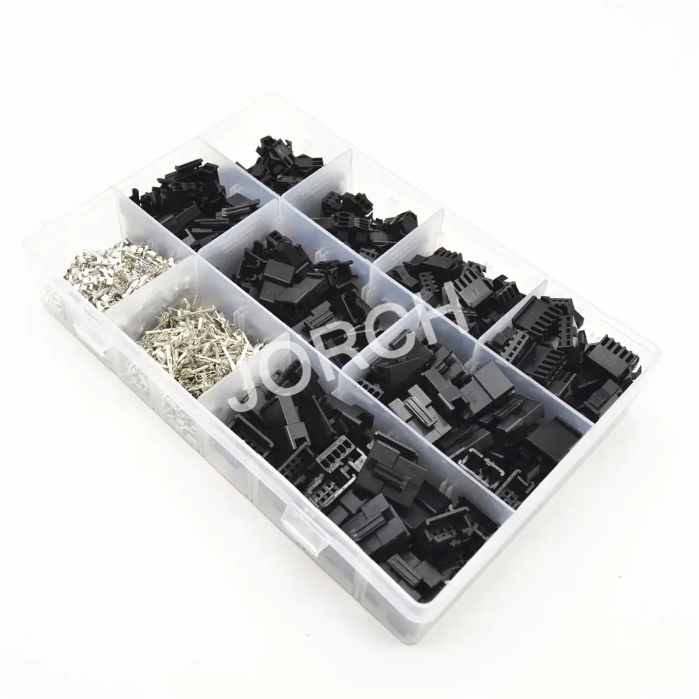 1080Pcs SM2.54 키트 2pin/3pin/4pin/5pin 2.54mm 피치 암수 헤더 케이블 커넥터 JST SM2.54