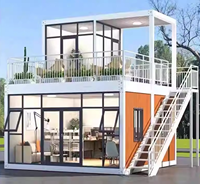 Conteneur résidentiel chambre mobile rapide LCL commerce d'exportation équipement de planche d'activité simple paquet plat maison en acier immeuble de bureaux