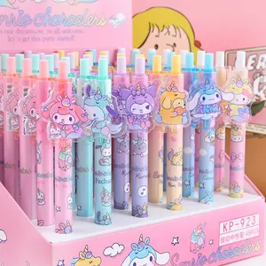 24-48 Stuks Nieuwe Sanrios Boxed Gel Pen Cartoon Melodie Kuromi Schattige Student Schrijven Pers Patch Pennen 0.5Mm Schrijven Gladde Kinderen