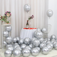 Ballons en latex métalliques de 10 pouces, 1,8 g, couleur chrome, directement de l'usine, pour la décoration de fête d'anniversaire, de mariage ou de chambre à coucher