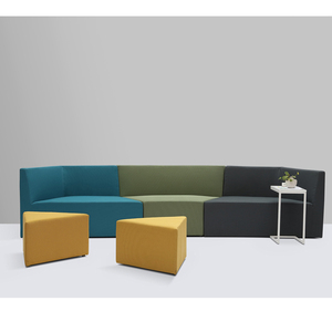 European modern luxury fabric sectional modular custom hotel lobby hall lounge sofa set - Product Image 4
