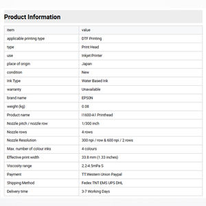 หัวพิมพ์ A1 I1600ของแท้สำหรับเครื่องพิมพ์เอปสัน I1600a1 DTF I1600-A1พิมพ์ซับลิเมชัน - Product Image 3