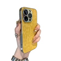 Coque de protection antichoc intégrale motif léopard pour iPhone 16 Pro Max et iPhone 15