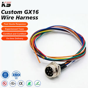 สายต่อปลั๊กเชื่อมต่อแบบกันน้ำ Gx16 8 พิน สำหรับอุปกรณ์อุตสาหกรรม - Product Image 1